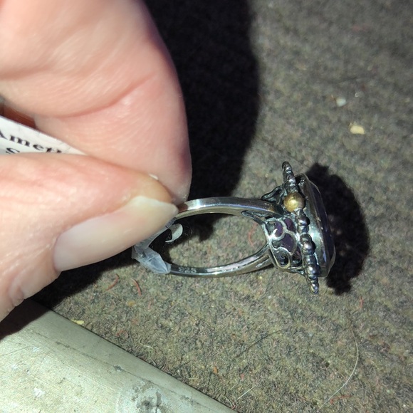 NWT Stunning Amethyst & 925 Sterling Silver Ring 💍 Size 8 - Picture 14 of 17